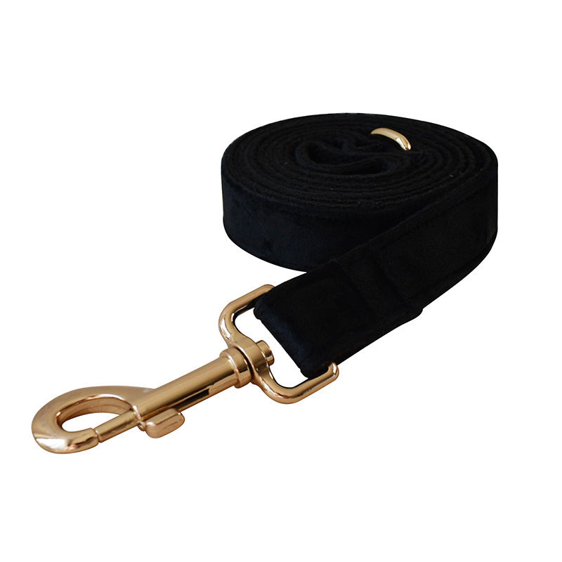 Premium Double Layer Rose Gold Buckle Collar and Leash set Sitandpawz.com
