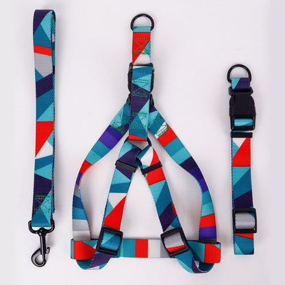 Dog Collar, Leash and No Pull No Escape Harness Three-piece Set Sitandpawz.com