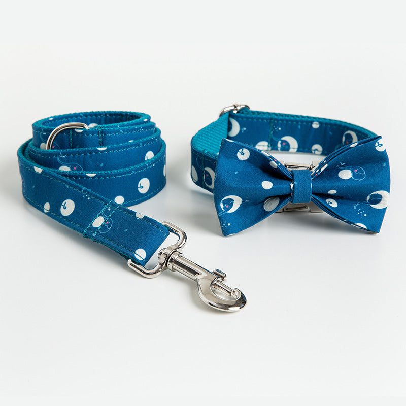 Dog Collar Leash And Bow Set Sitandpawz.com