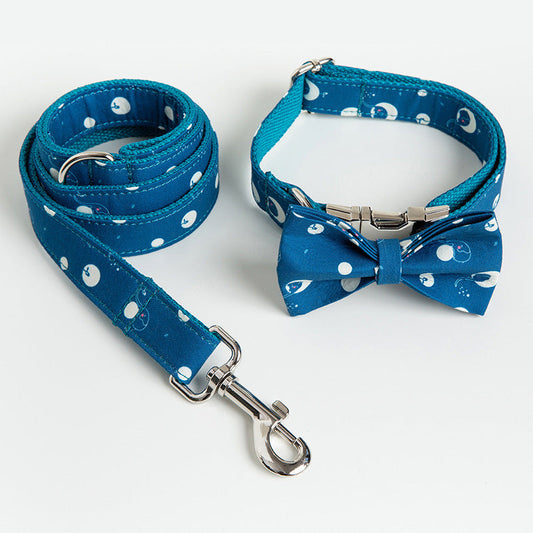 Dog Collar Leash And Bow Set Sitandpawz.com