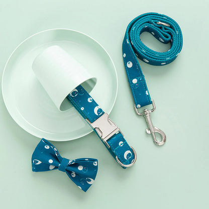 Dog Collar Leash And Bow Set Sitandpawz.com