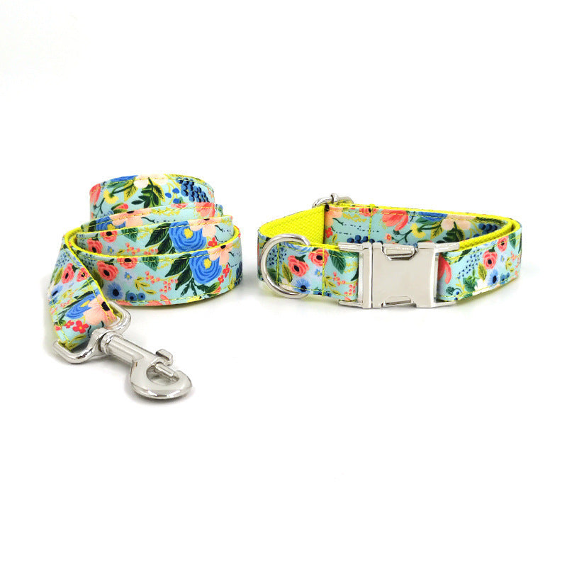 FLORAL COLLAR AND LEASH SET Sitandpawz.com