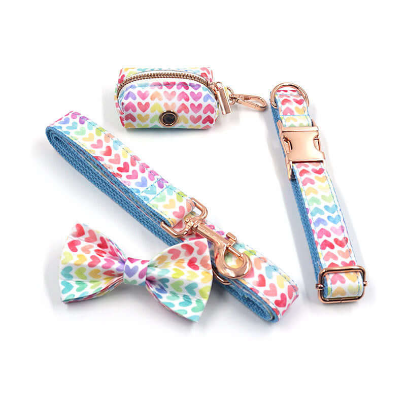 Dog Collar Leash Bow and harness Set Sitandpawz.com