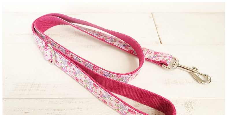 Premium floral Leash and collar Set Sitandpawz.com