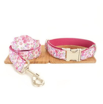 Premium floral Leash and collar Set Sitandpawz.com