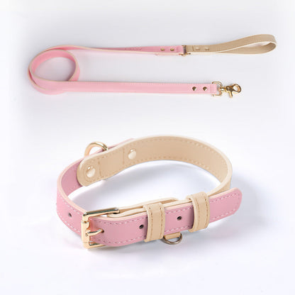 Leather Dog Leash and Collar Set Sitandpawz.com