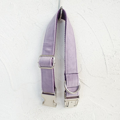 Premium purple Collar and leash set Sitandpawz.com