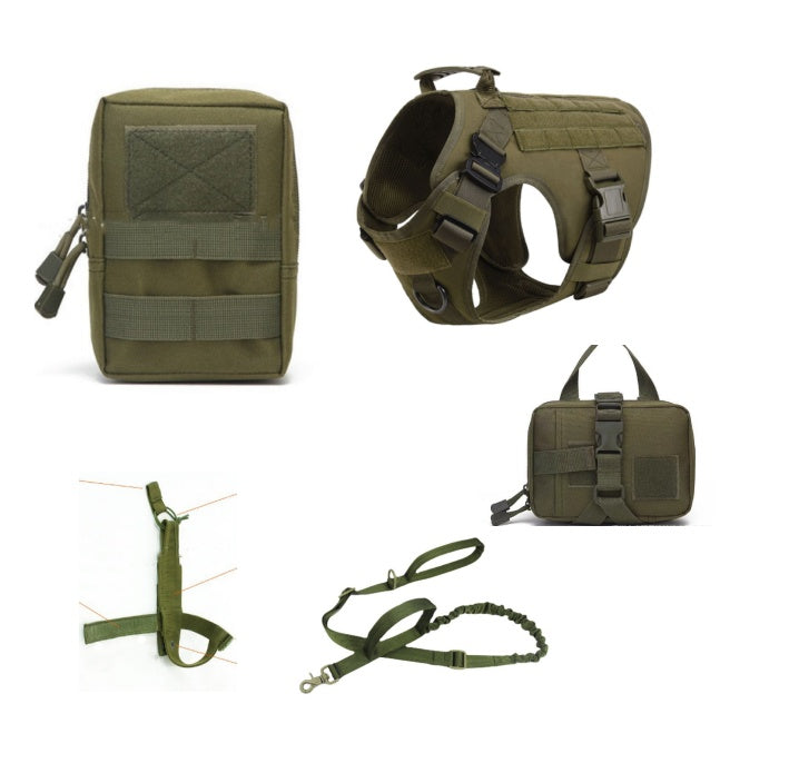 Tactical Dog Harness and leash set Sitandpawz.com