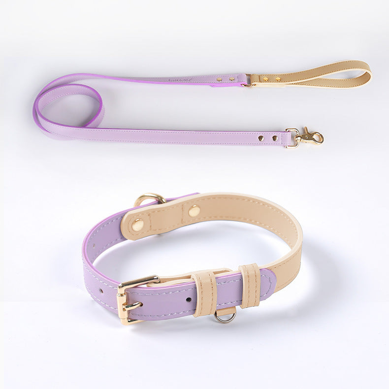 Leather Dog Leash and Collar Set Sitandpawz.com