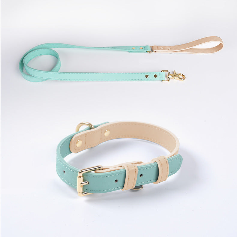 Leather Dog Leash and Collar Set Sitandpawz.com