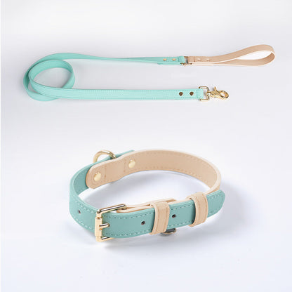 Leather Dog Leash and Collar Set Sitandpawz.com