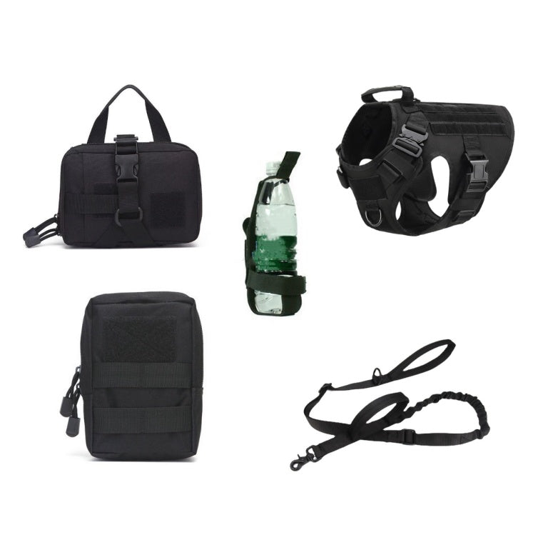 Tactical Dog Harness and leash set Sitandpawz.com