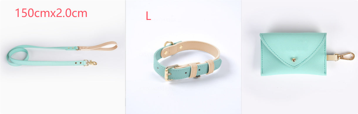 Leather Dog Leash and Collar Set Sitandpawz.com