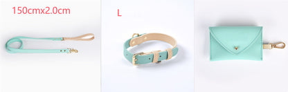 Leather Dog Leash and Collar Set Sitandpawz.com