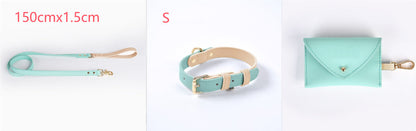 Leather Dog Leash and Collar Set Sitandpawz.com